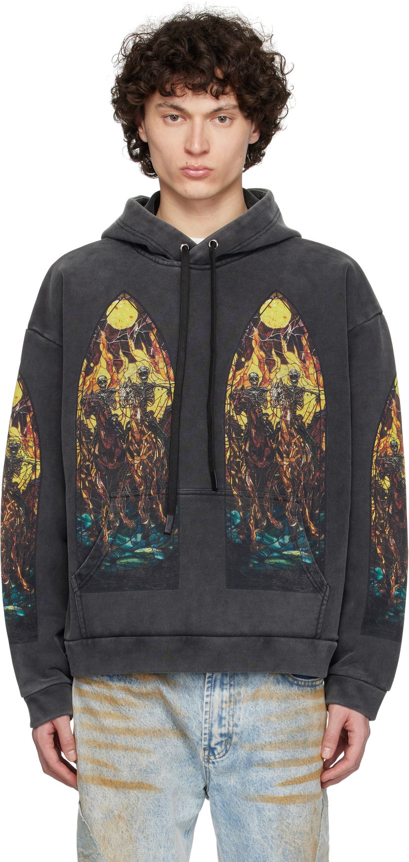Sweatshirt Who Decides War Who Decides War Anvil Print Hoodie Svart | 1110020030SS25