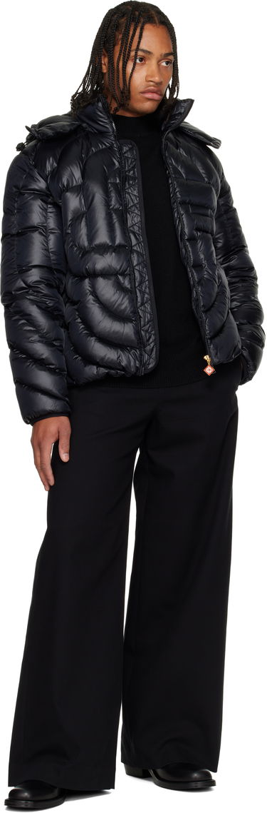 Pufferjacka Casablanca Monogram Quilted Nylon Down Puffer Jacket Svart | M-AW25-OT-140-01, 3