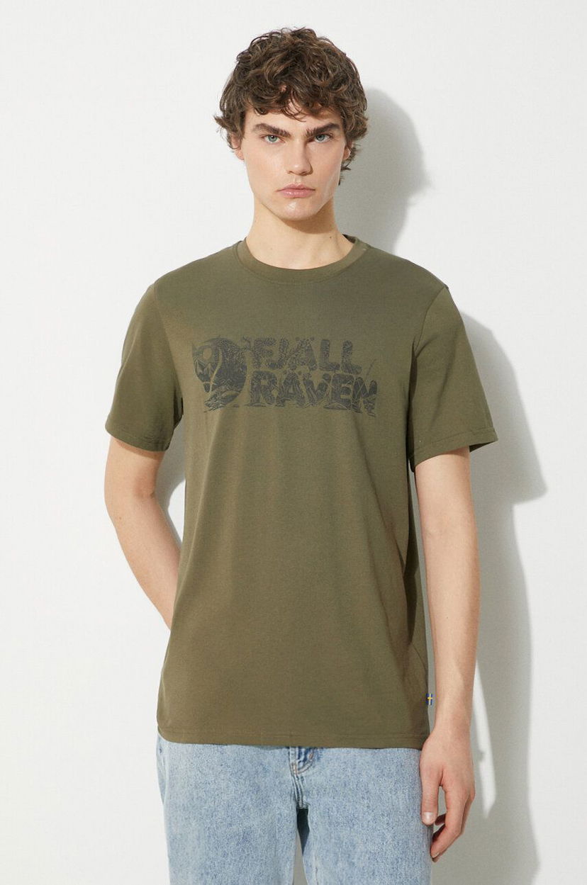 T-shirt FJÄLLRÄVEN Lush Logo Graphic T-shirt Grön | F12600219.625