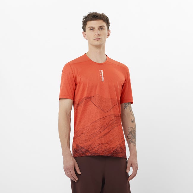 T-shirt Salomon S/LAB Ultra Print T-Shirt Orange | LC2449700, 0