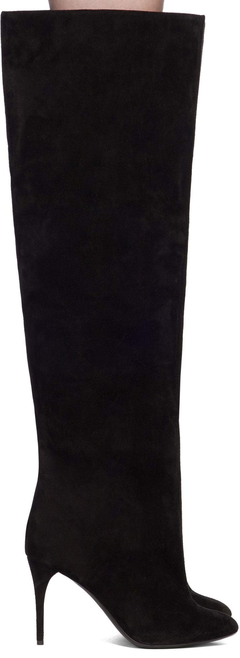 Skovård Alaïa ALAÏA Suede Knee-High Boots Svart | AA3O056CK177
