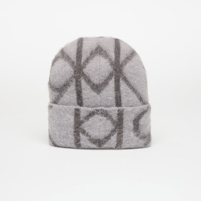 Mössa CALVIN KLEIN Emblem Aop Brushed Beanie Grå | LV04D8071G N3Z