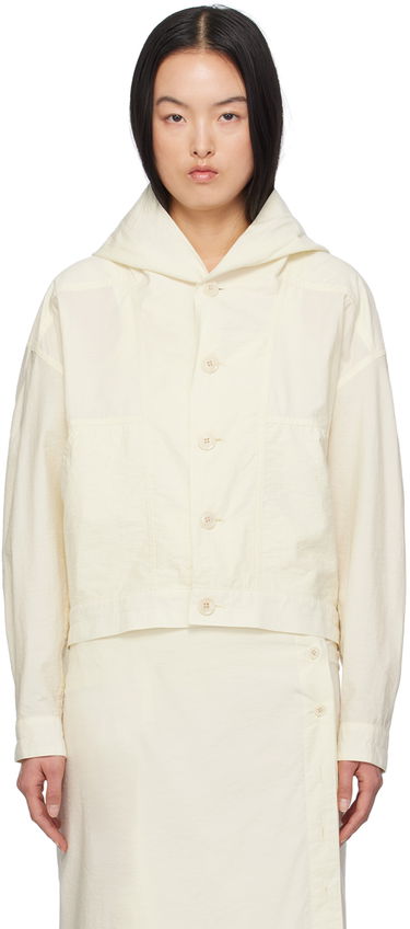Jacka LEMAIRE LEMAIRE Women's Hooded Button-Up Jacket Vit | OW1067 LF1234, 0
