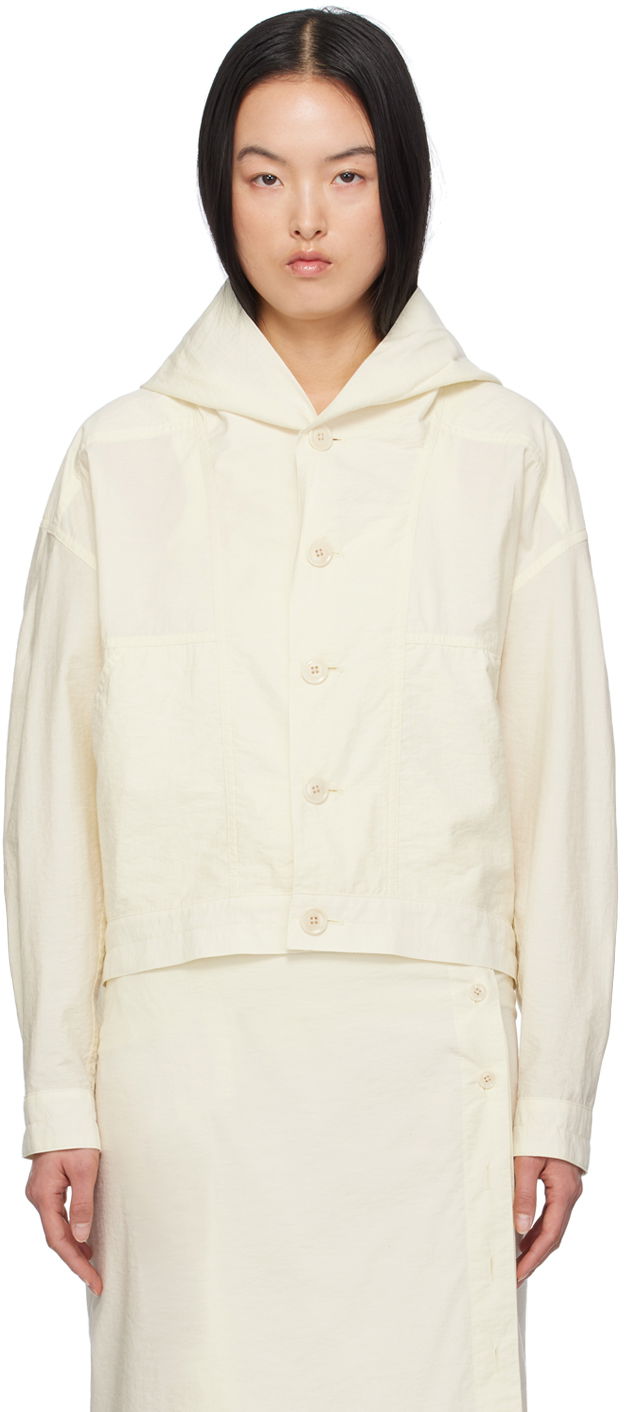 Jacka LEMAIRE LEMAIRE Women's Hooded Button-Up Jacket Vit | OW1067 LF1234