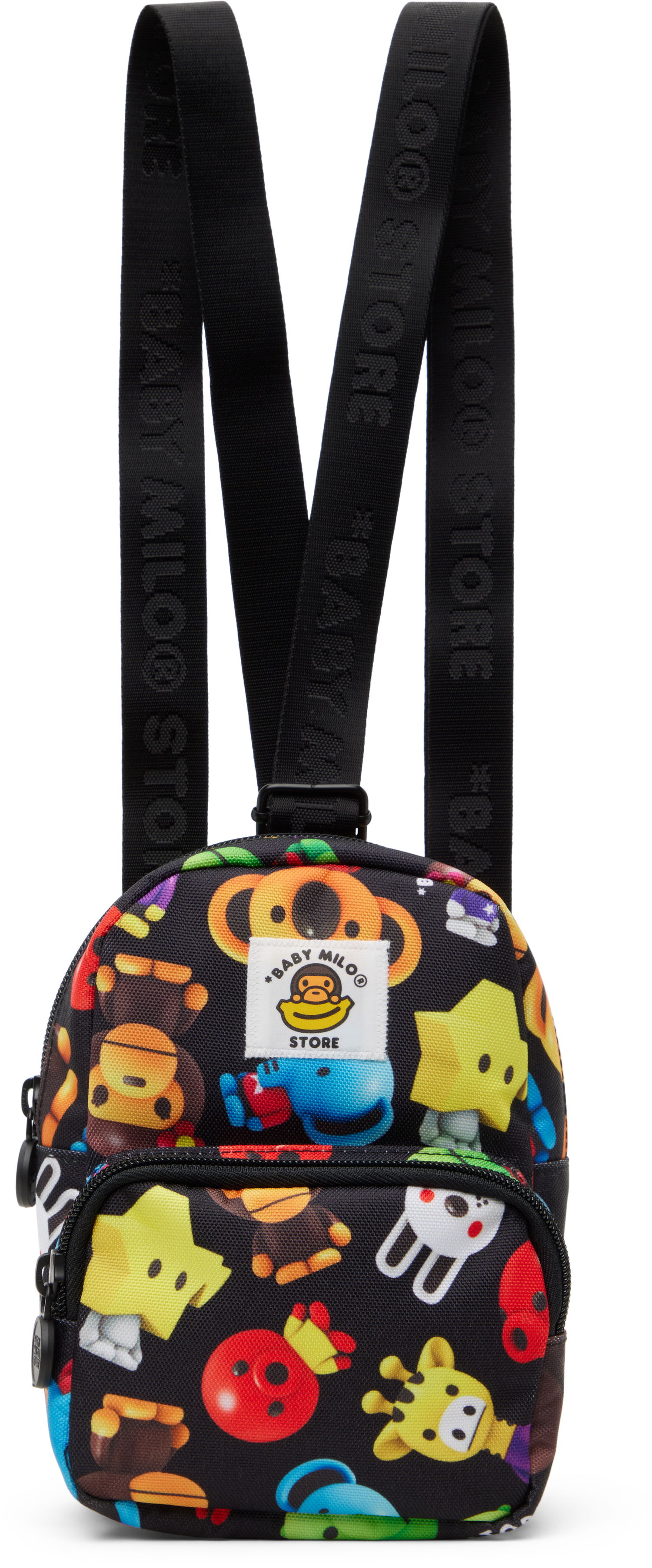 Ryggsäck BAPE Milo 3D All Print Pattern Micro Backpack Svart | 0MXBGW4280XXO, 0