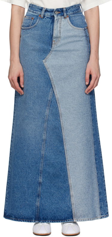 Kjol Maison Margiela MM6 Maison Margiela Faded Denim Maxi Skirt Blå | S52MI0025 M30018, 0
