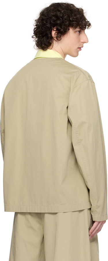 Skjorta LEMAIRE Lemaire Collarless Overshirt Beige | OV1011 LF1352, 2
