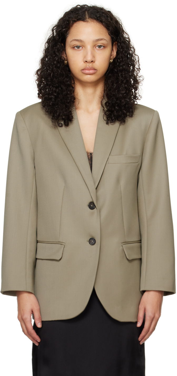 Rockar Anine Bing Quinn Single-Breasted Blazer Grön | A-01-7073-250