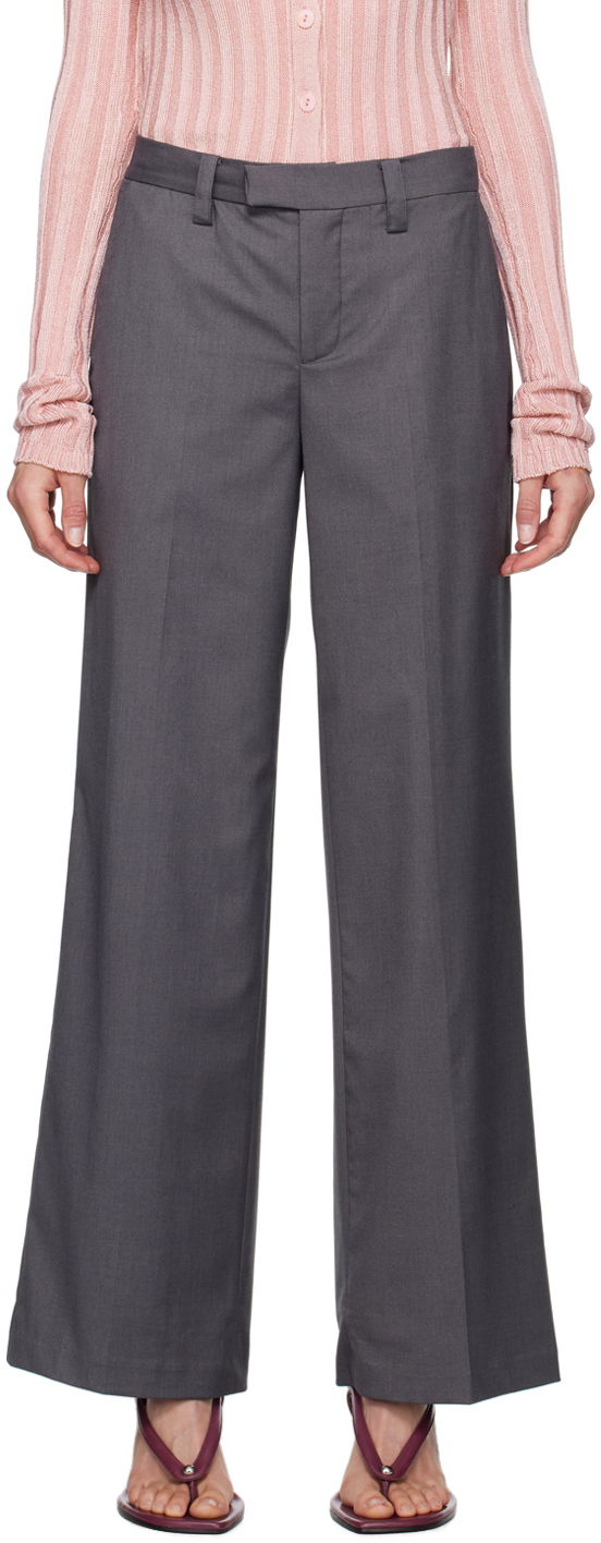 Byxor GUIZIO Guizio Athalia Wide-Leg Trousers Grå | P24205W103, 0