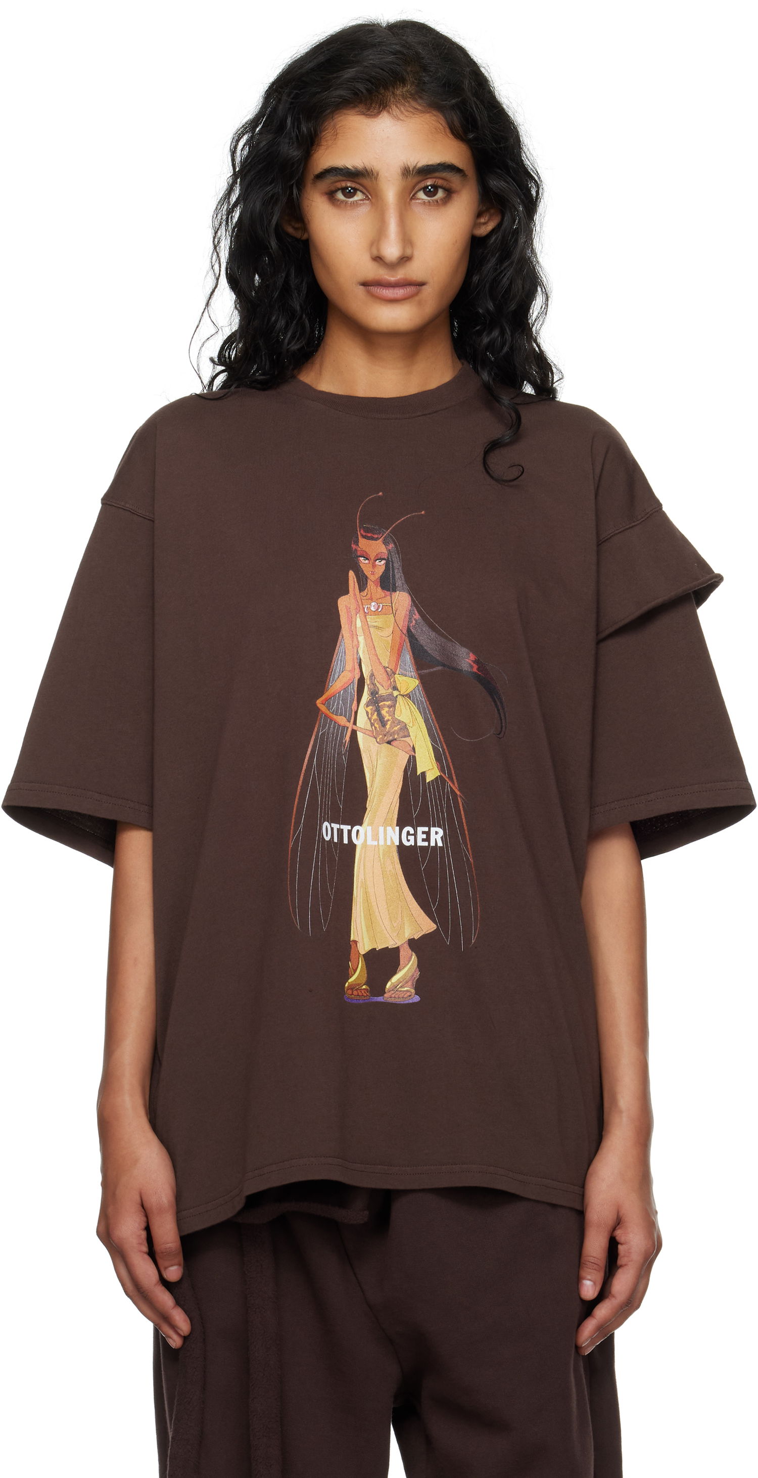 T-shirt Ottolinger Ottolinger Deconstructed Boxy T-Shirt Brun | 115-102415-05, 0