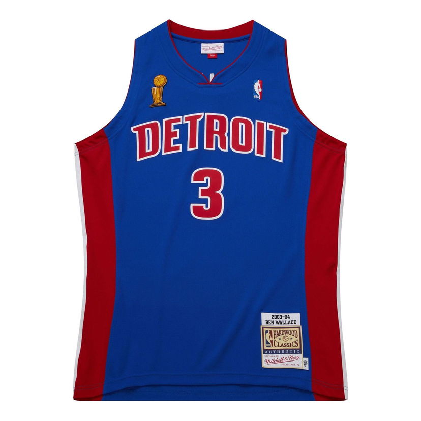 Jersey Mitchell & Ness NBA Detroit Pistons 2004 Finals Jersey 'Ben Wallace 3' Blå | AJY46501-DPI03BWAROYA