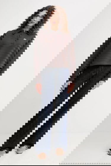 Sweatshirt Lacoste Lacoste Cropped Polo Sweatshirt Brun | SF5275, 1