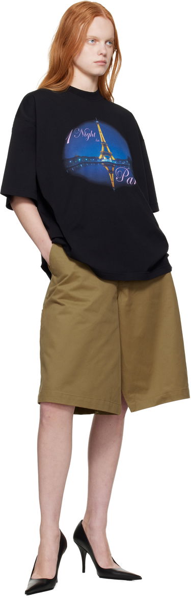T-shirt VETEMENTS VETEMENTS 'Night In Paris' Oversized T-Shirt Svart | UH76TR410B, 3
