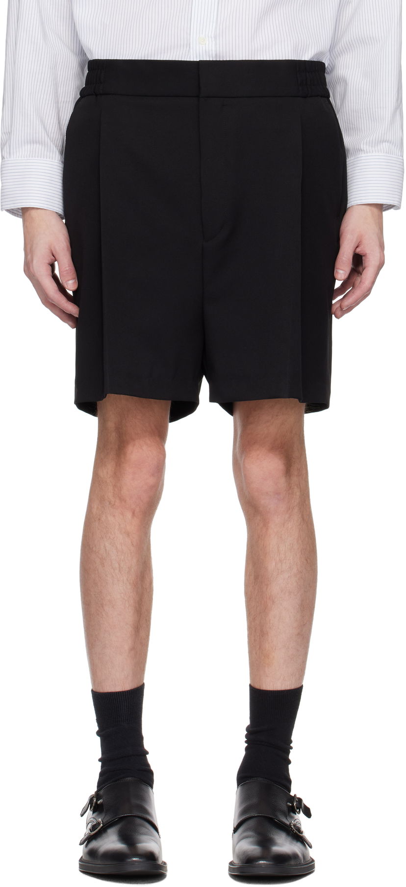 Shorts BOSS Hugo Pleated Shorts Svart | 50540339