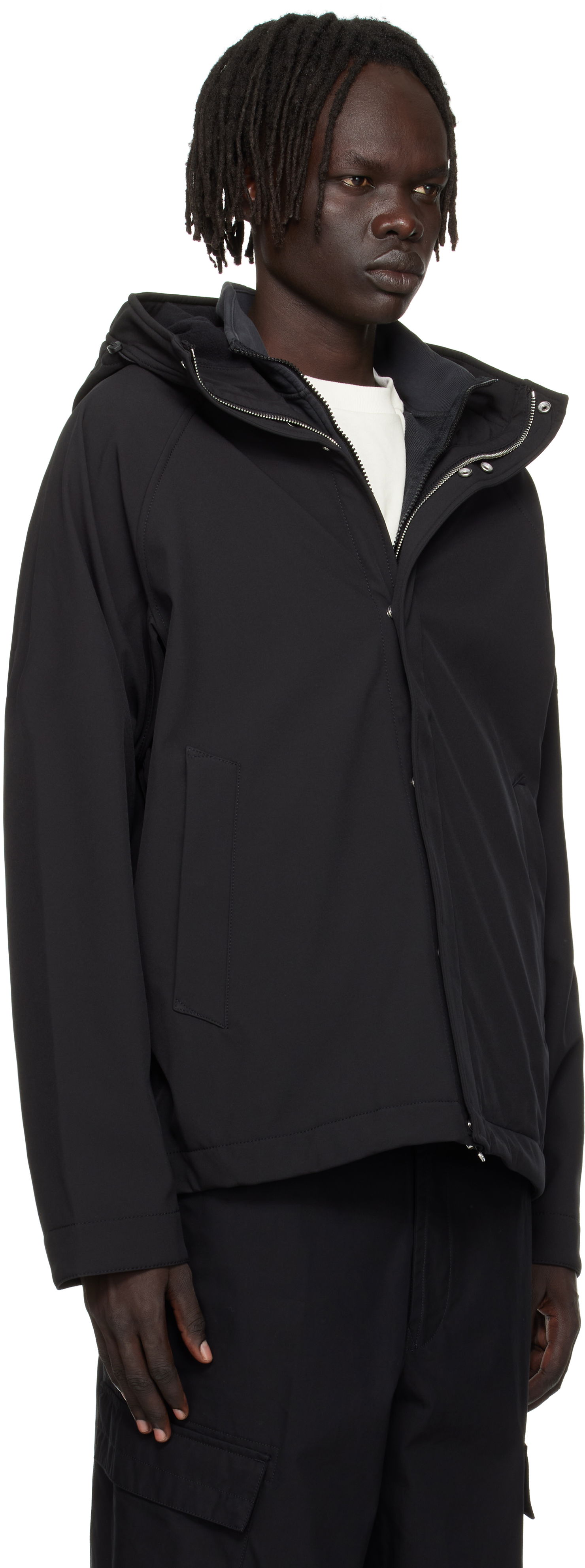 Jacka Stone Island Soft Shell-R E.Dye Hooded Jacket Svart | K2S15 Q100010 S0B22, 1