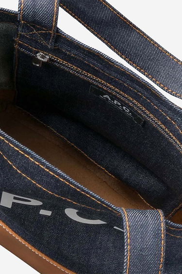 Ryggsäckar och väskor A.P.C. Navy & Tan Small Axel Tote Svart | CODDP-M61568, 4