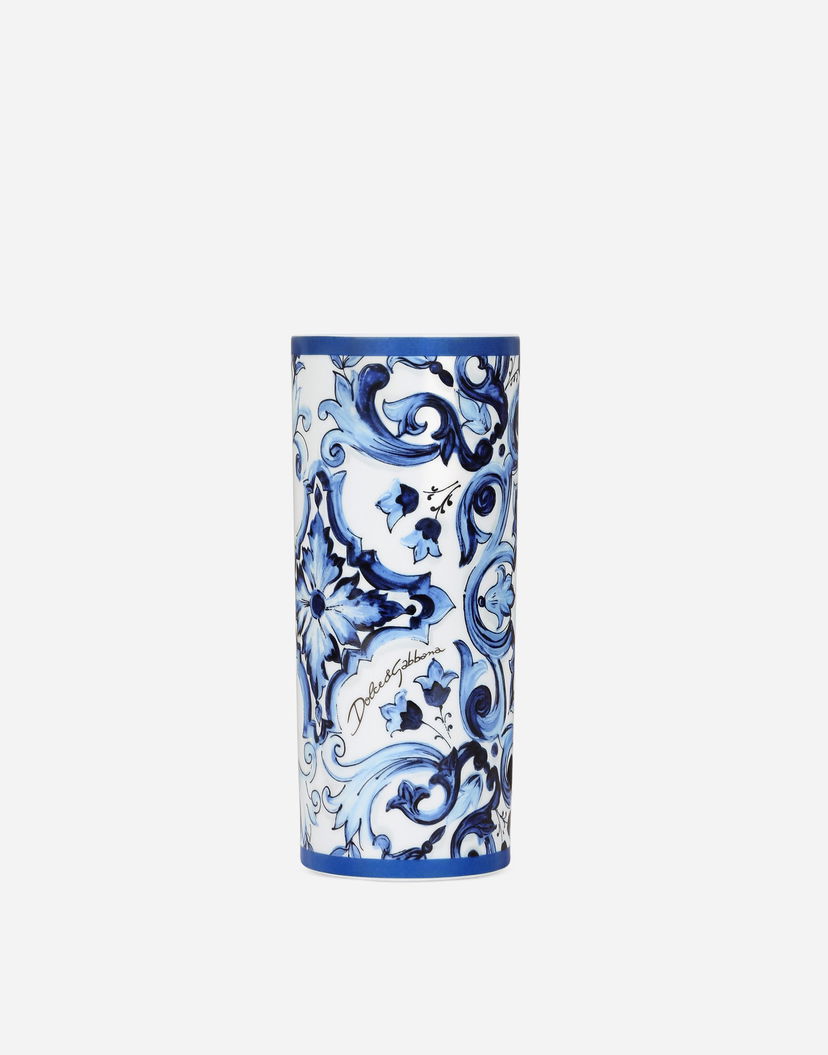 Heminredning Dolce & Gabbana Dolce & Gabbana Cylindrical Porcelain Majolica-print Vase Flerfärgad | TCC196TCAMZUB011