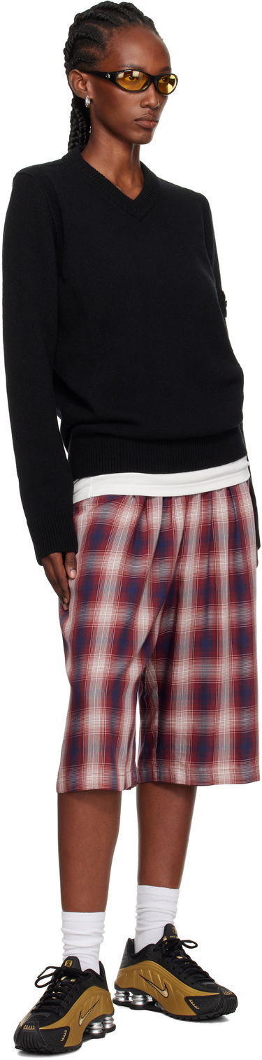 Sweater Stone Island Stone Island Lambswool V-Neck Sweater Svart | K2S15 5100033 S00A3, 4