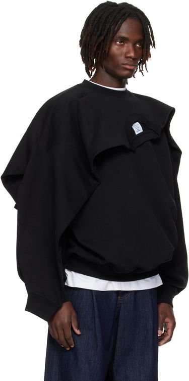 Sweatshirt VETEMENTS VETEMENTS Double Layered Sweatshirt Svart | UH76CW400B, 1