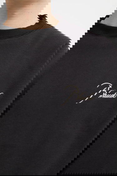 Sweatshirt Rhude Classique Crewneck Script Logo Sweatshirt Svart | RHFW25ST06012, 3