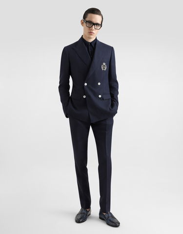 Byxor Dolce & Gabbana Dolce & Gabbana Tailored Linen Pants Mörkblå | GY7BMTFU4K6B4902, 1