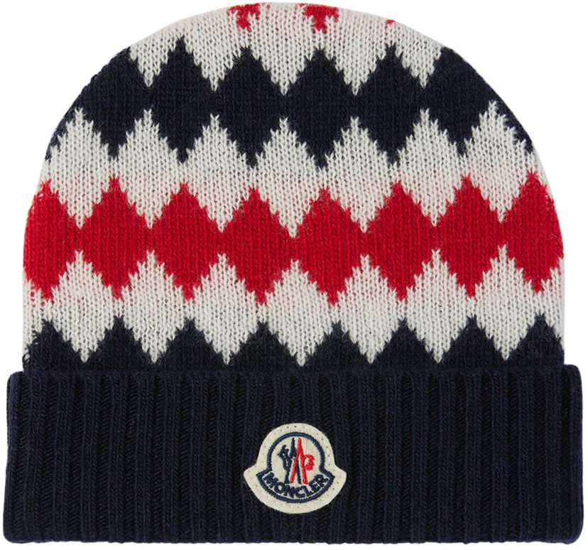 Mössa Moncler Argyle Beanie Röd | J29513B00008M1241