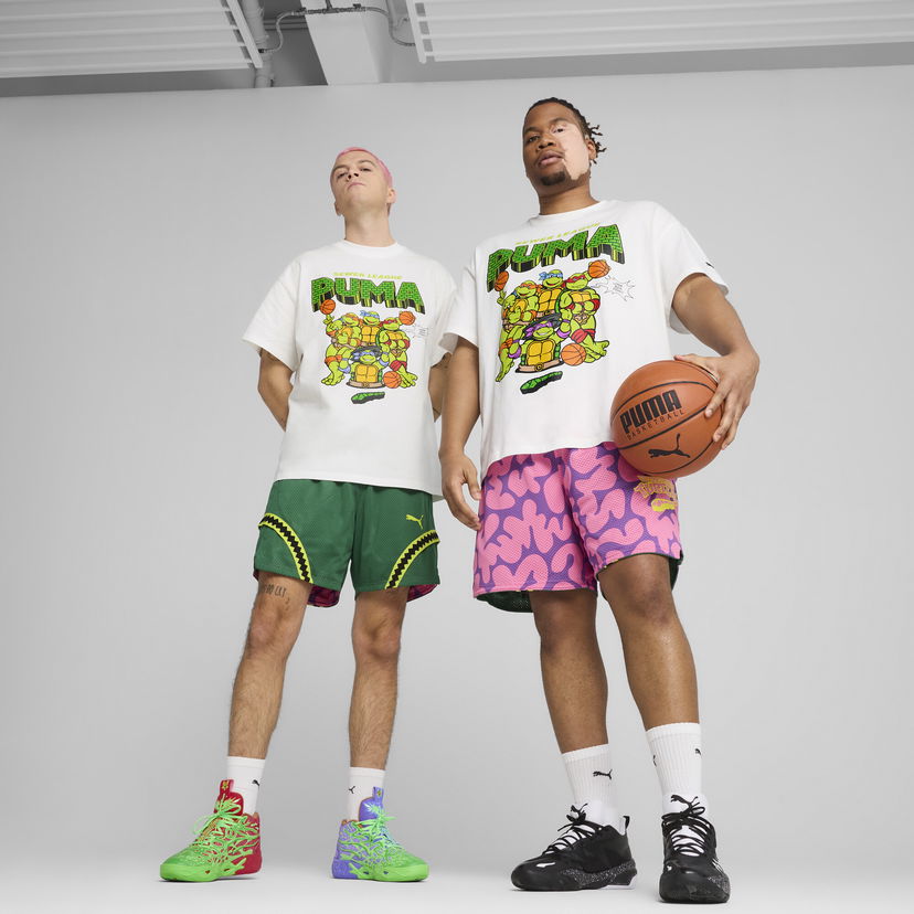 T-shirt Puma PUMA x TMNT Reversible Basketball Shorts Vit | 630931_01