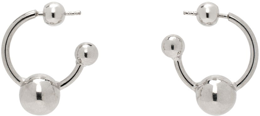 Örhängen Jean Paul Gaultier Jean Paul Gaultier Silver Ball Hoop Earrings Metallisk | 24/25-U-BO036-X053-91