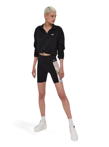 Sweatshirt Vans Left Chest Half-Zip Fleece Sweatshirt Svart | VN0A4R97BLK1