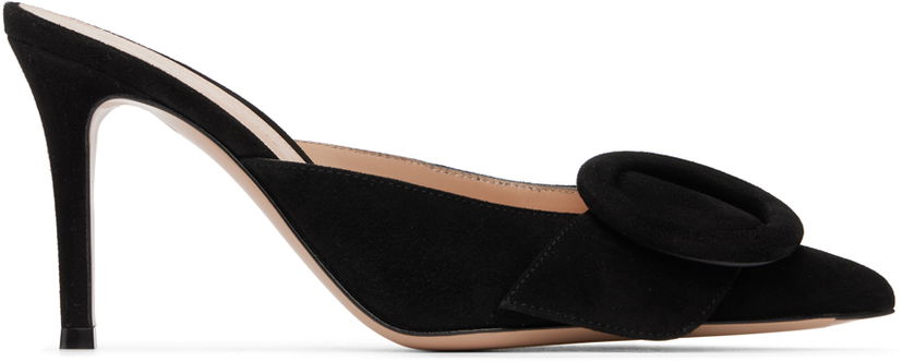 Sneakers och skor Gianvito Rossi Portofino 85 Suede Mules Svart | G95451-85RIC-CAM
