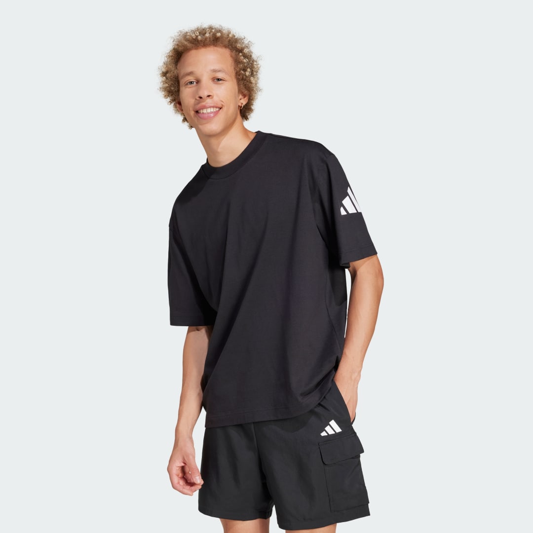 T-shirt adidas Performance Loose Fit Logo T-Shirt Svart | JF3615, 0