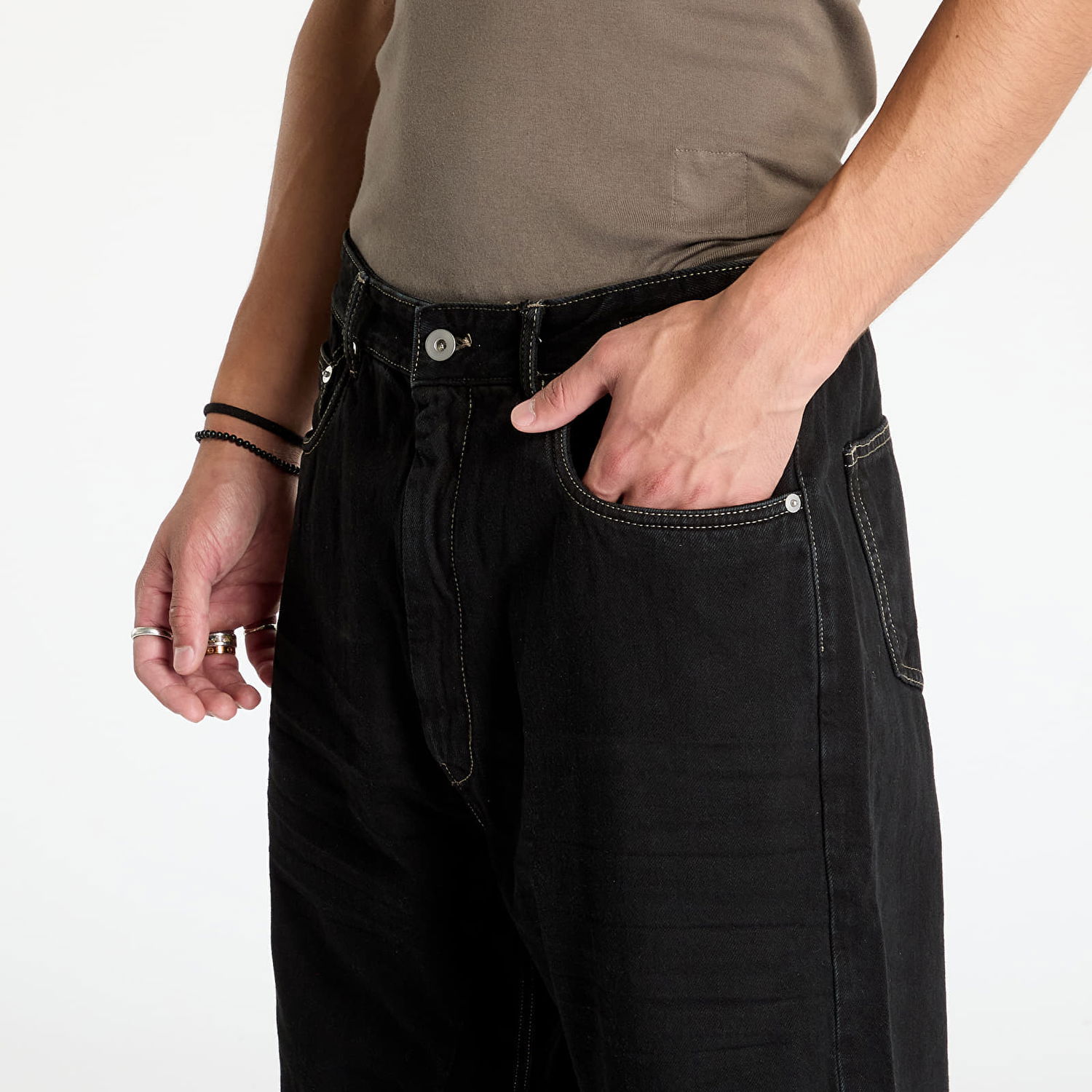 Jeans Rick Owens DRKSHDW Denim Geth Jeans Black/ Terra Svart | DU02D2351 BSUN 0983, 1