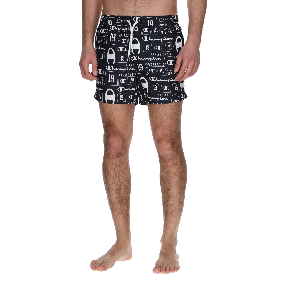 Badkläder Champion Champion All-Over Print Beachshort Svart | 221498-BL501, 0