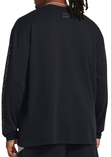 T-shirt Under Armour Long Sleeve T-Shirt UA HW TONAL WORDMARK Svart | 1382890-001, 2