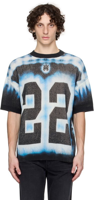 T-shirt AMIRI AMIRI '22' Tie Dye Knit T-Shirt Blå | AMKNTE1051, 0