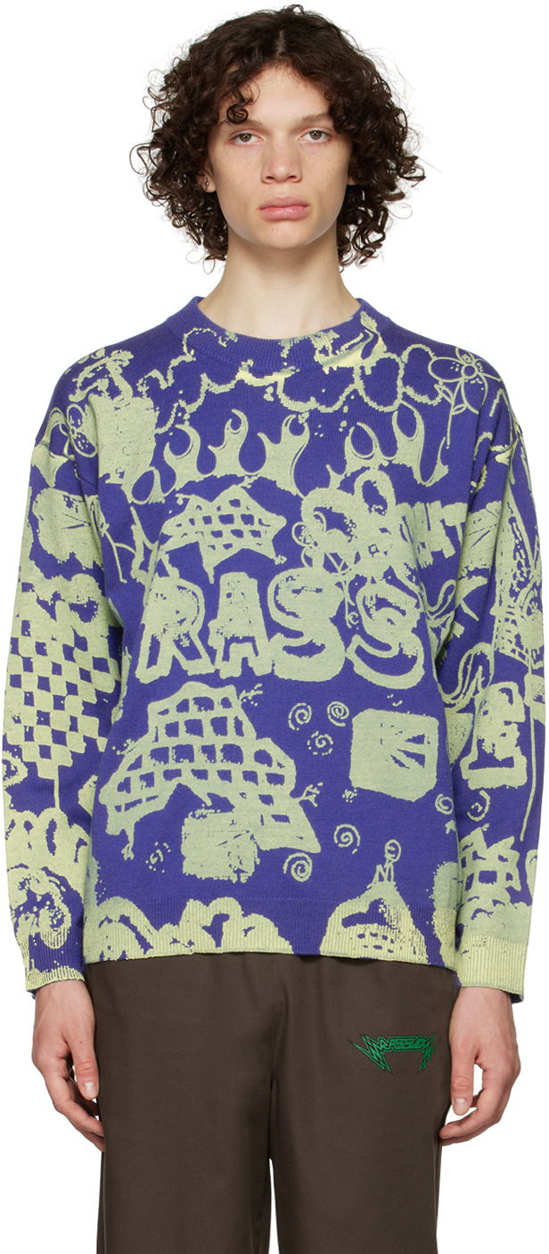 Sweater PACCBET Rassvet Blue Spray Sweater Mörkblå | 2 BLUE