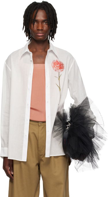 Skjorta Simone Rocha Simone Rocha Carnation Print Easy Shirt Vit | 5185P31A 1210, 0