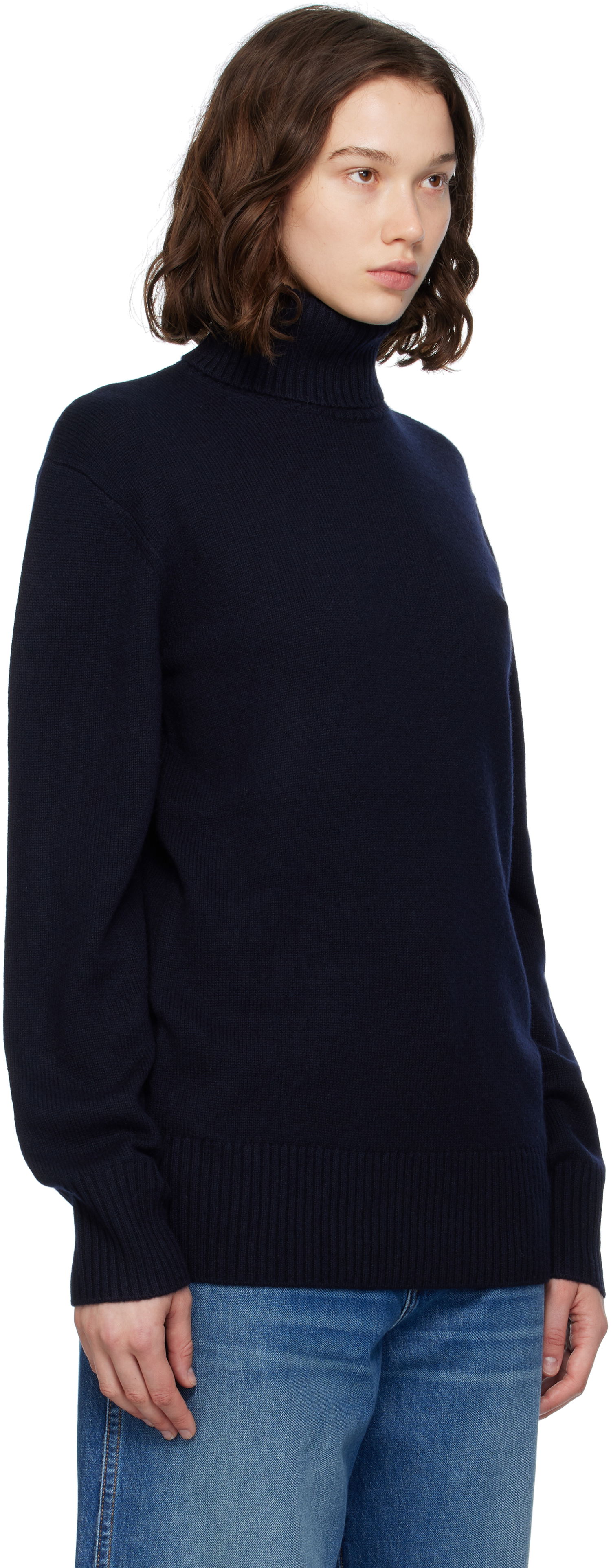 Sweater TOTEME TOTEME Cashmere Turtleneck Sweater Mörkblå | 252-WRT0474-YA0016, 1