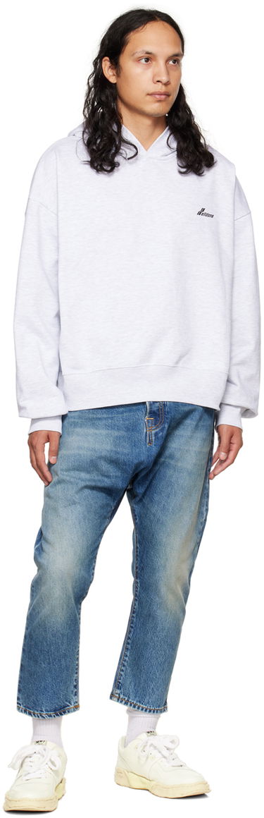 Sweatshirt We11done We11done Lettering Symbol Hoodie Grå | WD-TH3-22-840-U-GY, 3