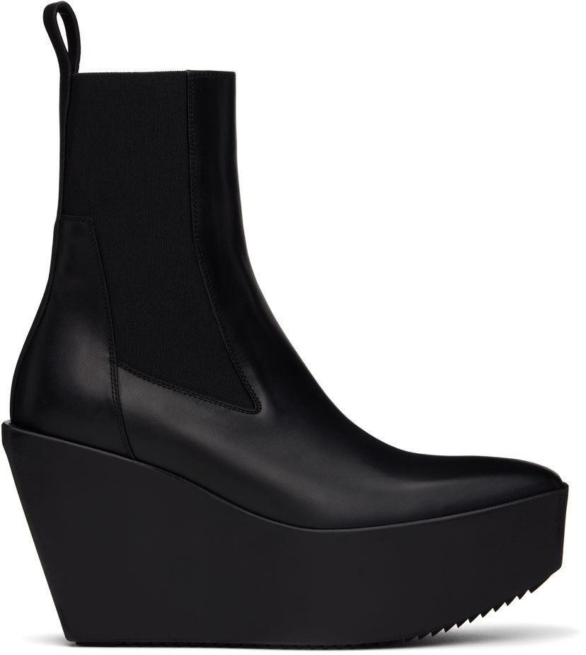 Kläder Rick Owens Rick Owens Hollywood Sliver Platform Beatle Boots Svart | RP01E7851 LOO