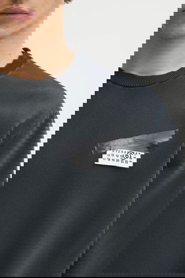 Sweatshirt Maison Margiela MM6 Maison Margiela Patch Cotton Sweatshirt Svart | SH2GU0025.M25024.899, 3