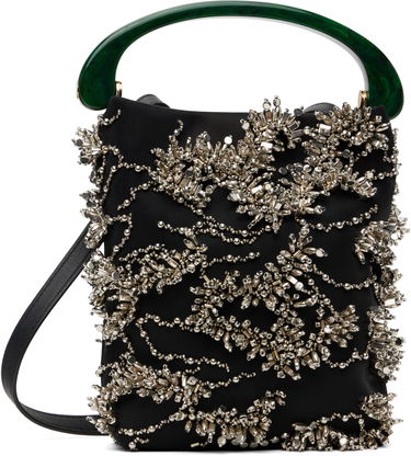 Handväska Dries Van Noten Dries Van Noten Beaded Mesh Handbag Svart | 251-011522-695, 0