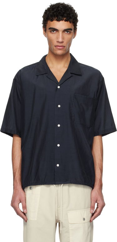 Skjorta NANAMICA Nanamica Open Collar Short Sleeve Shirt Mörkblå | S25SG019U, 0