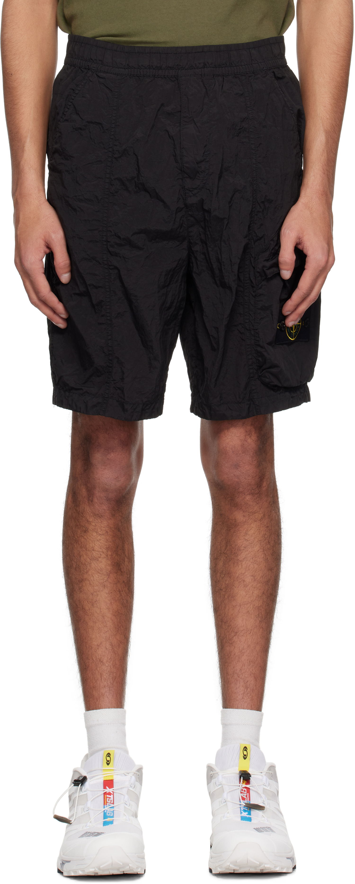Shorts Stone Island Stone Island Nylon Metal ECONYL Shorts Svart | K1S15 L100007 S0019, 0