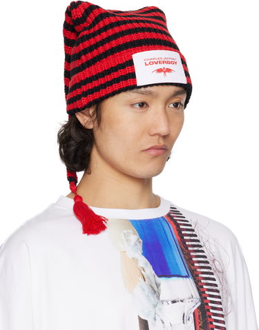 Mössa Charles Jeffrey Loverboy Charles Jeffrey LOVERBOY Sloppy Giuseppe Knit Beanie with Tassel Röd | 54131003, 1