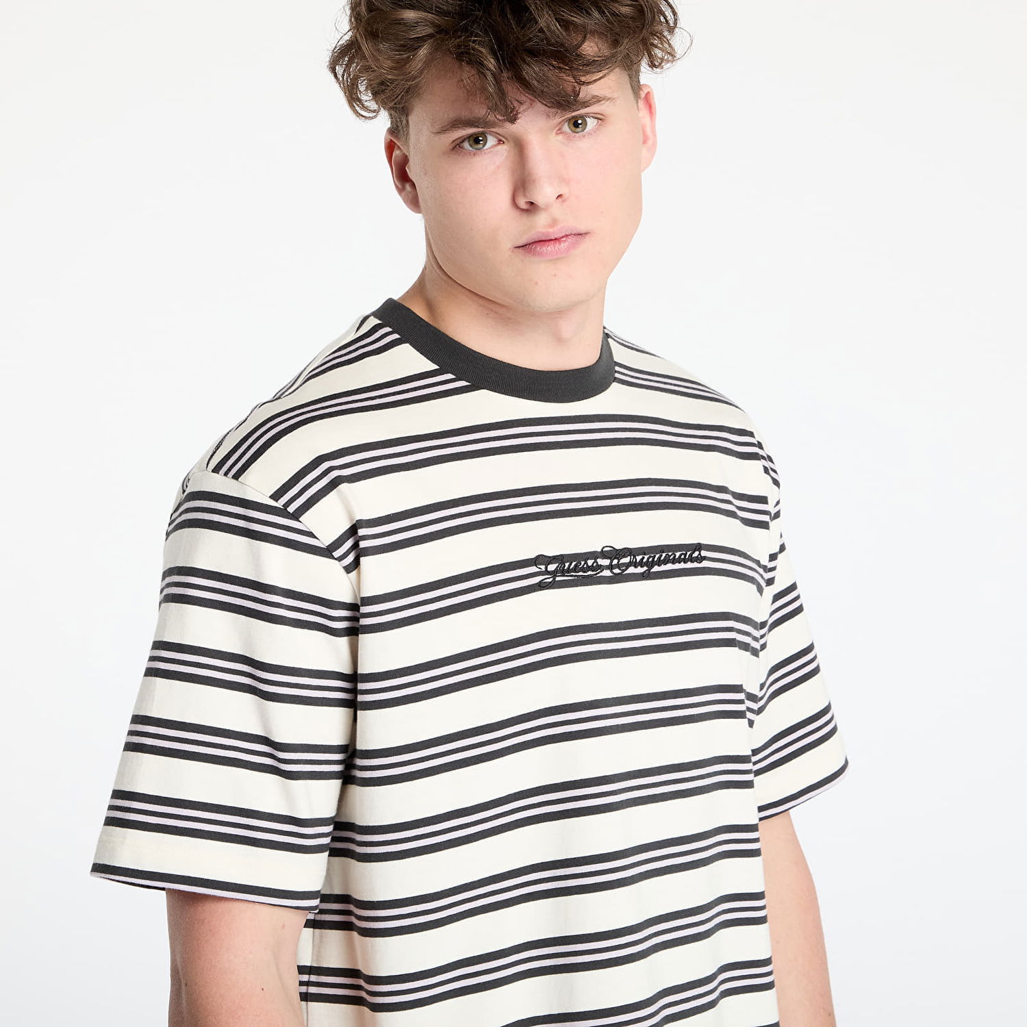 T-shirt GUESS GUESS Originals Striped T-Shirt Beige | M5GI60K8FQ4-S13N, 1