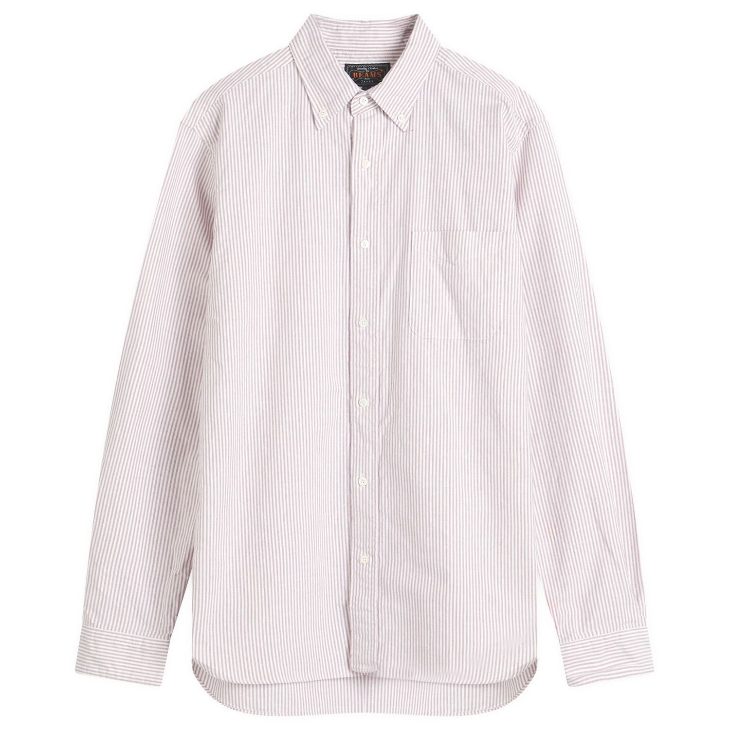 Skjorta BEAMS Beams Plus Button Down Candy Stripe Shirt, Size Small Purpur | 3811-0012-139-39, 0