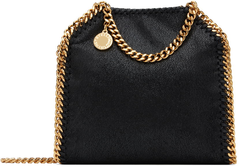 Handväska Stella McCartney Falabella Tiny Chain Shoulder Bag Svart | 391698W9355