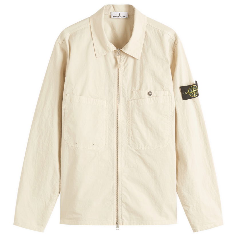 Skjorta Stone Island Men's Mil-Spec Stretch Ripstop-TC Shirt Jacket, Size Large Beige | K1S151200012-V0095