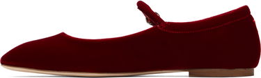 Kläder Aeyde Aeyde Uma Velvet Mary-Jane Ballerina Flats Röd | A11-FL-RAZS08FL-223-406-004, 2